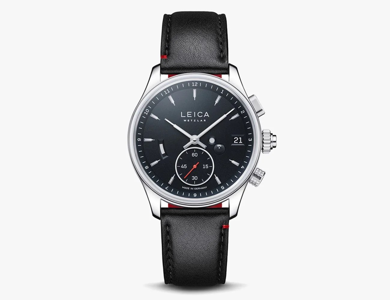 a black wrist watch