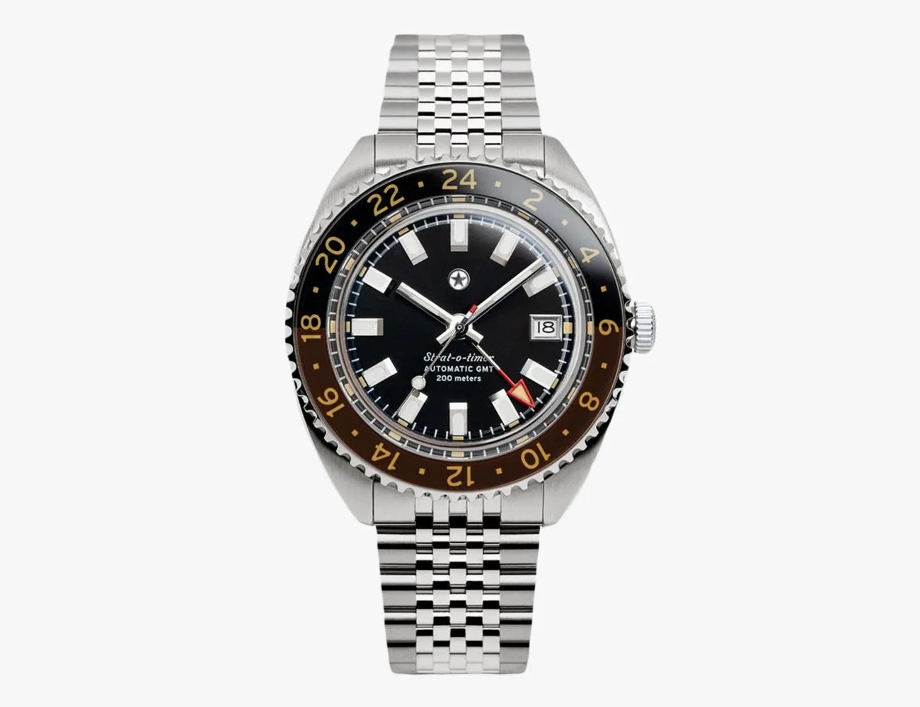 a silver and black watch