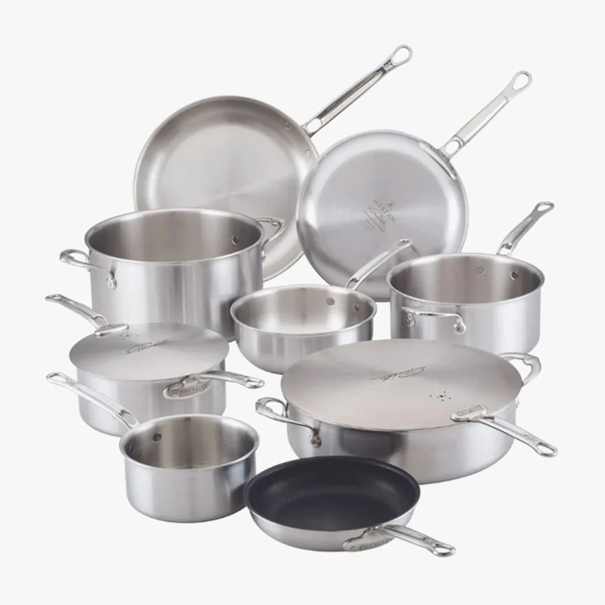 Commercial Clad Stainless Steel 11 Piece Cookware Set
