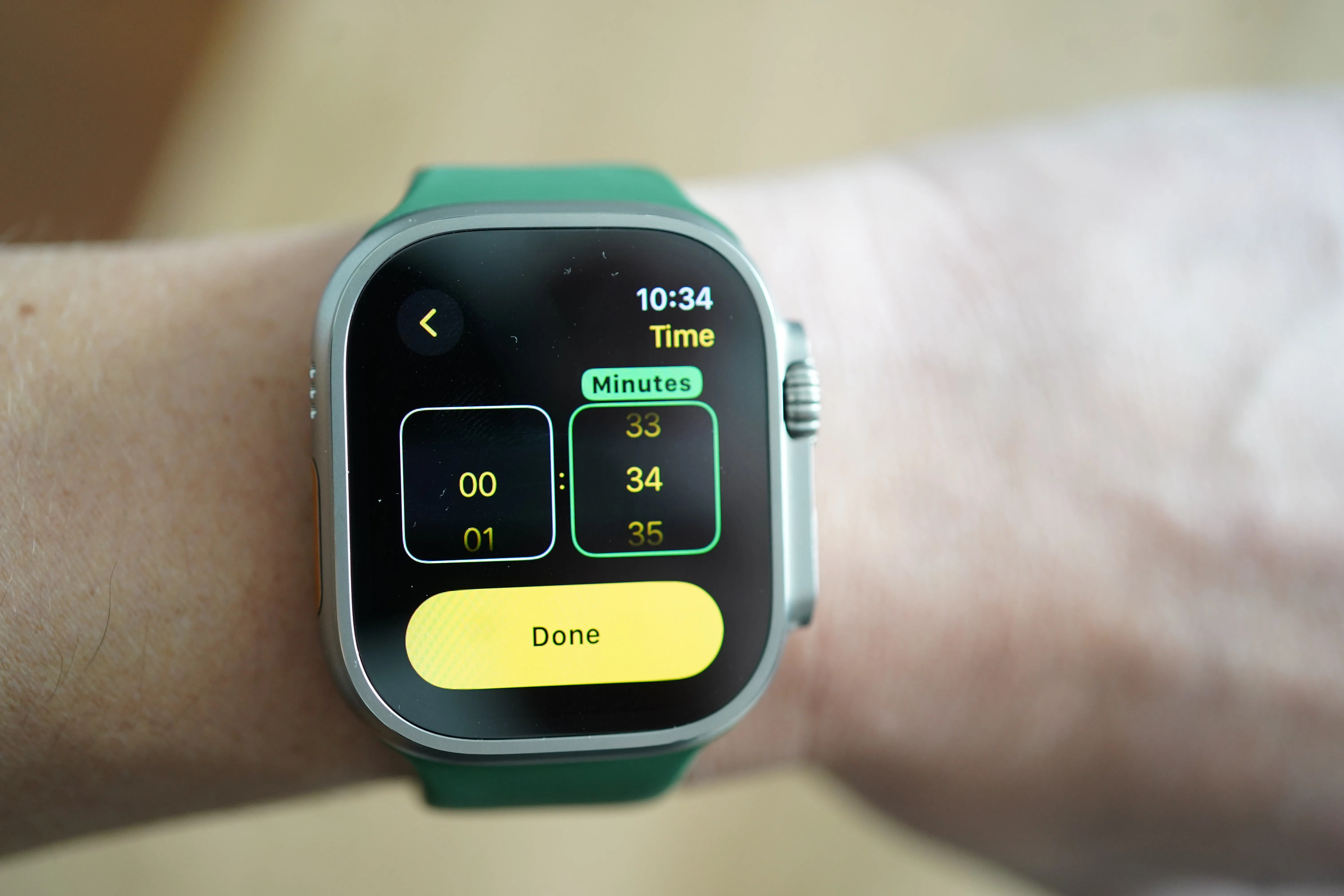 apple watch custom workout time