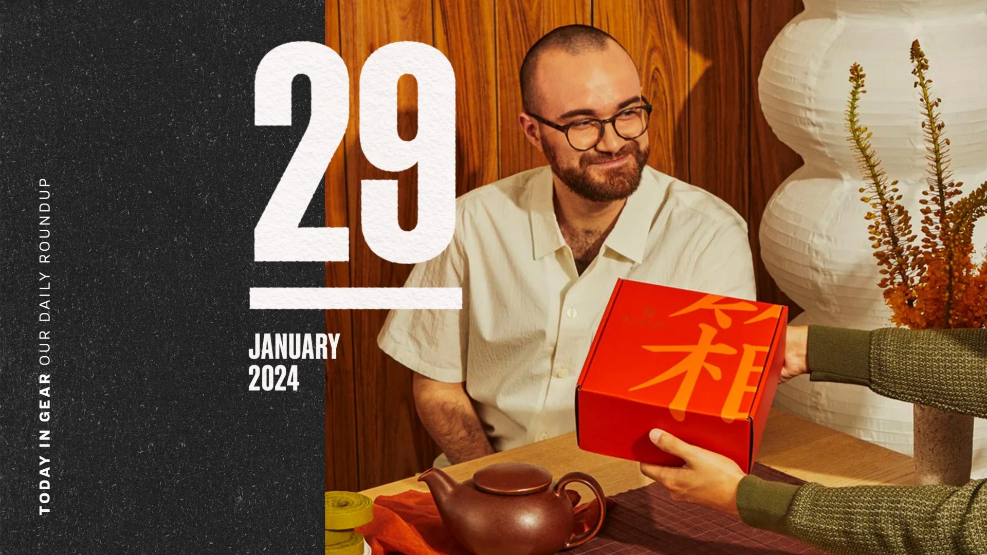 today in gear January 29 2024 a person gifting a Bokksu gift box to a man