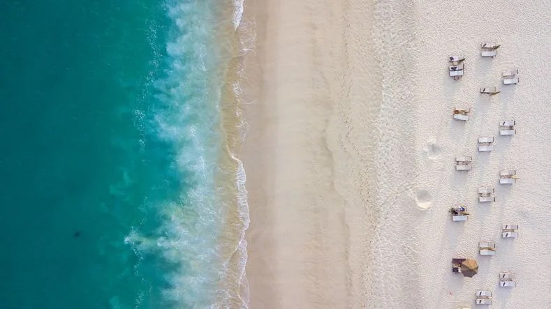 aerial beach view