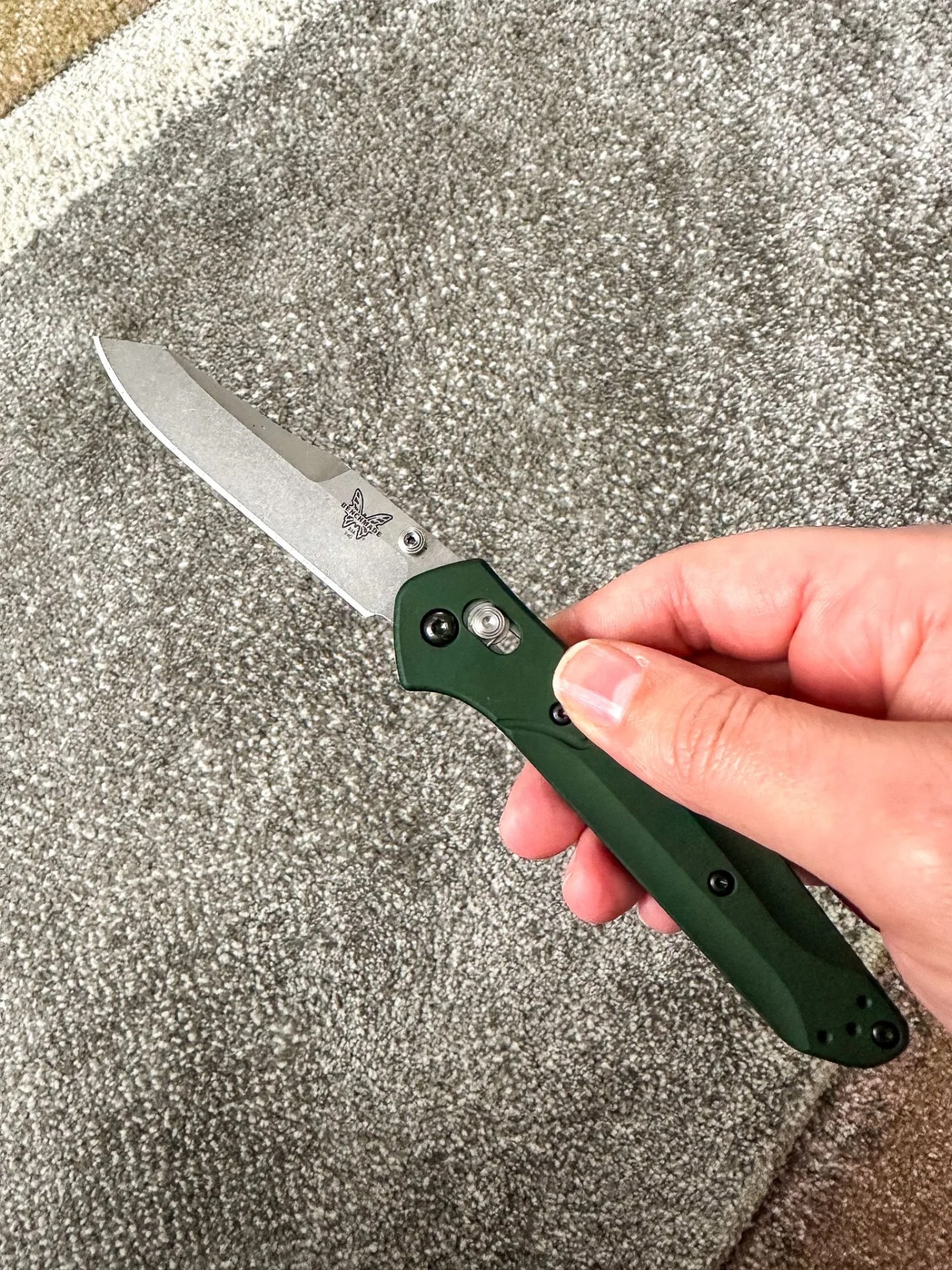 a person holding a knife