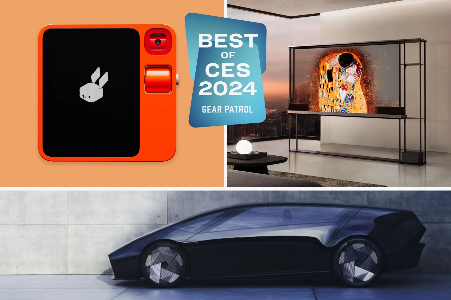 collage of tech products seen at ces