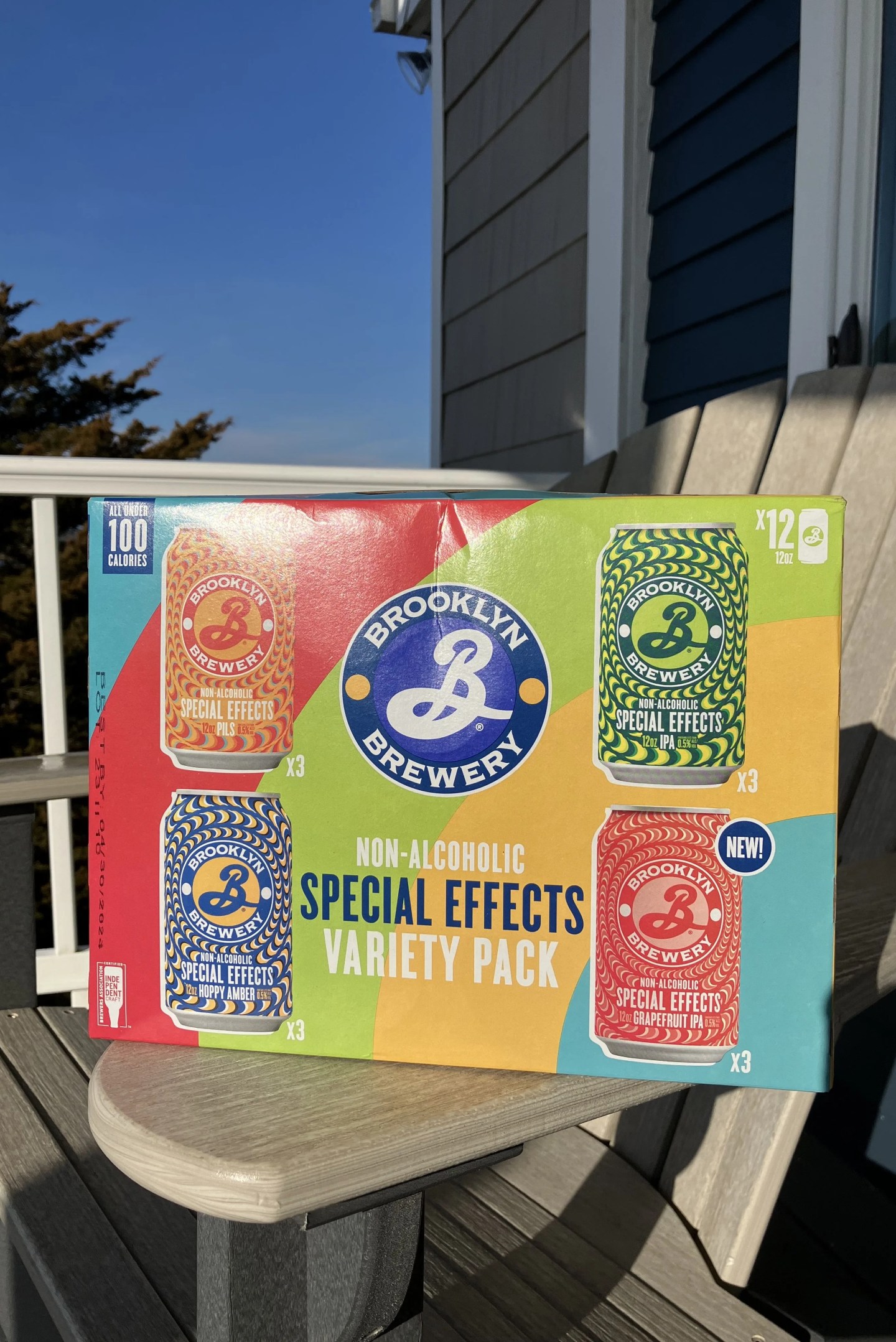 case of beer on a deck