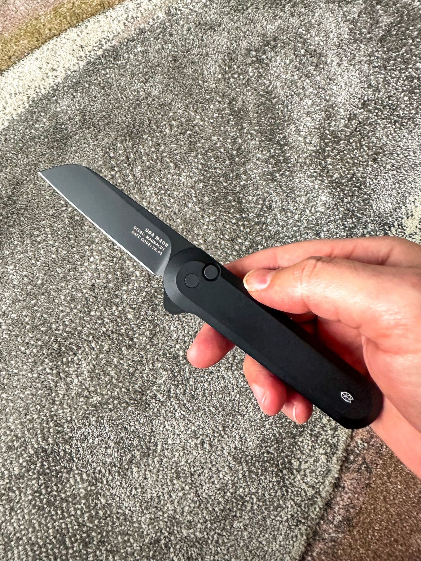 a person holding a knife