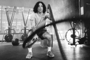 a person working out in a gym