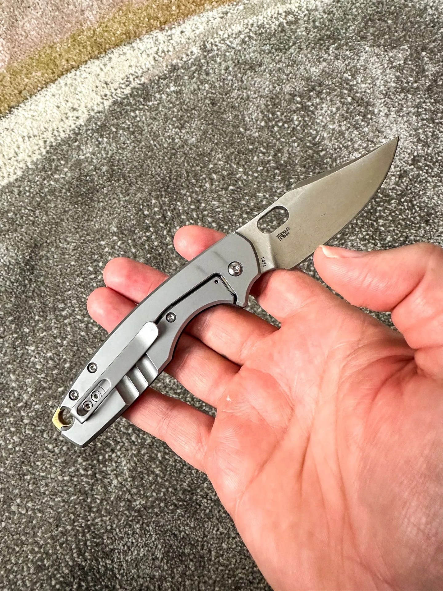 a person holding a knife