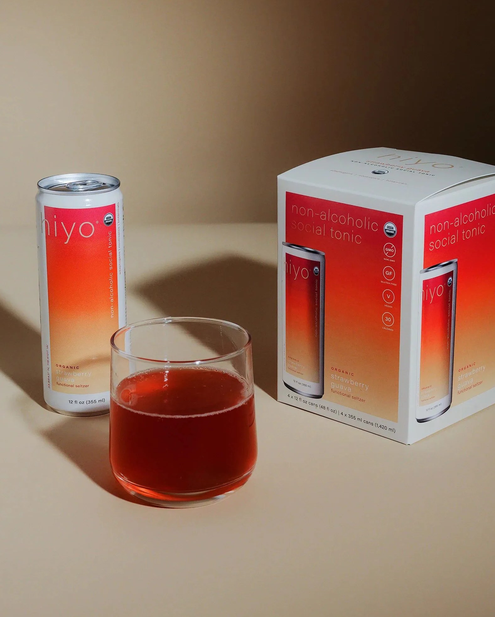 hiyo strawberry guava flavored seltzer