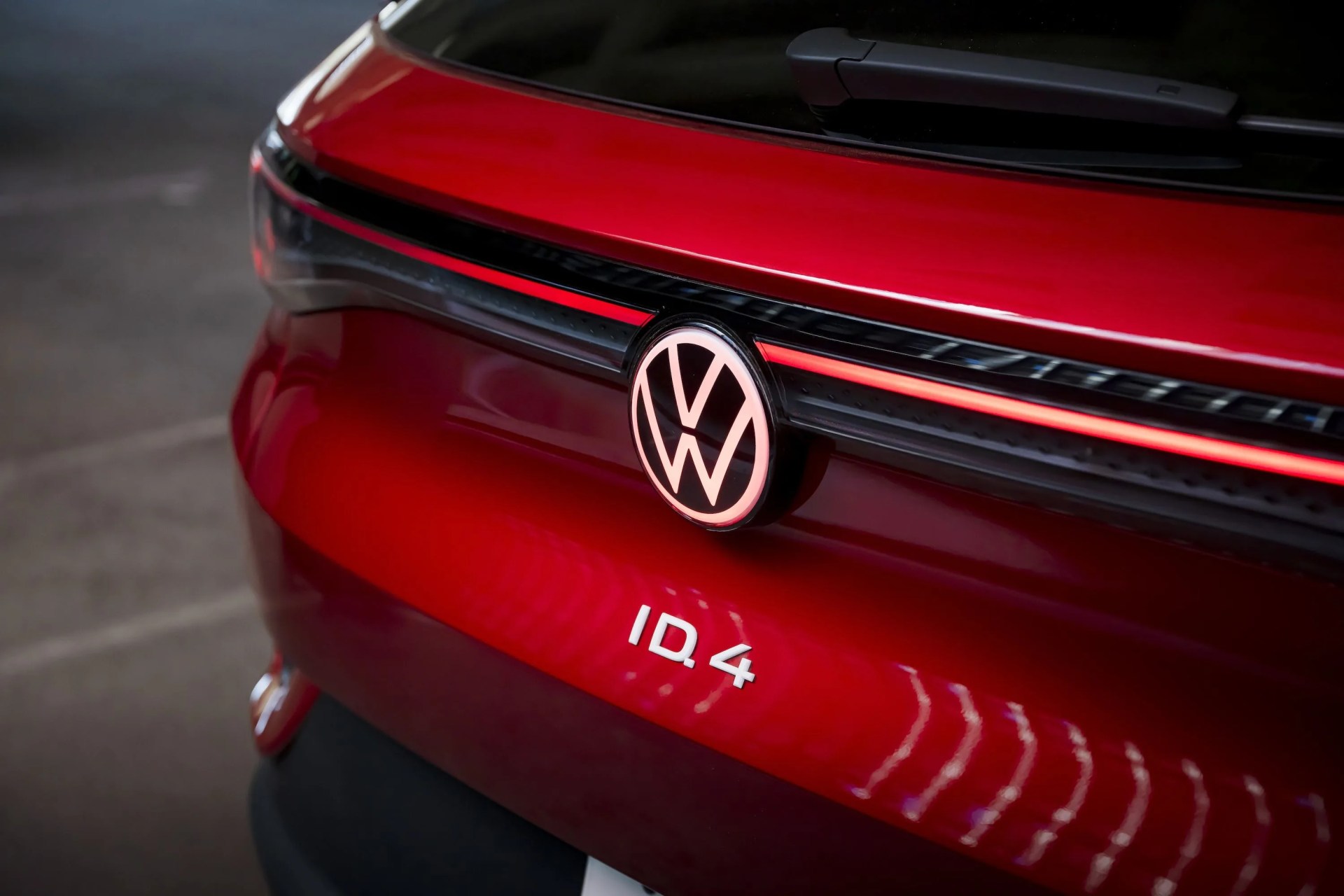the back of a red car
