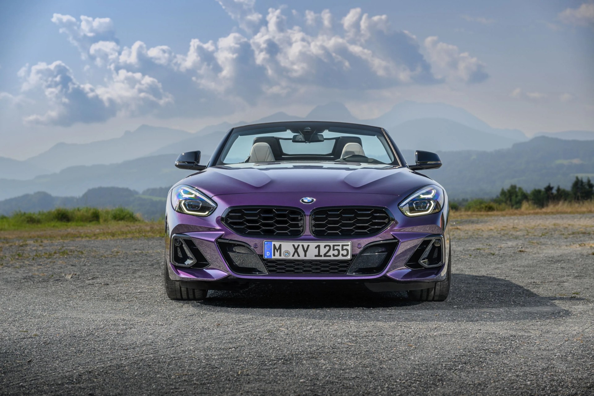 a purple sports car