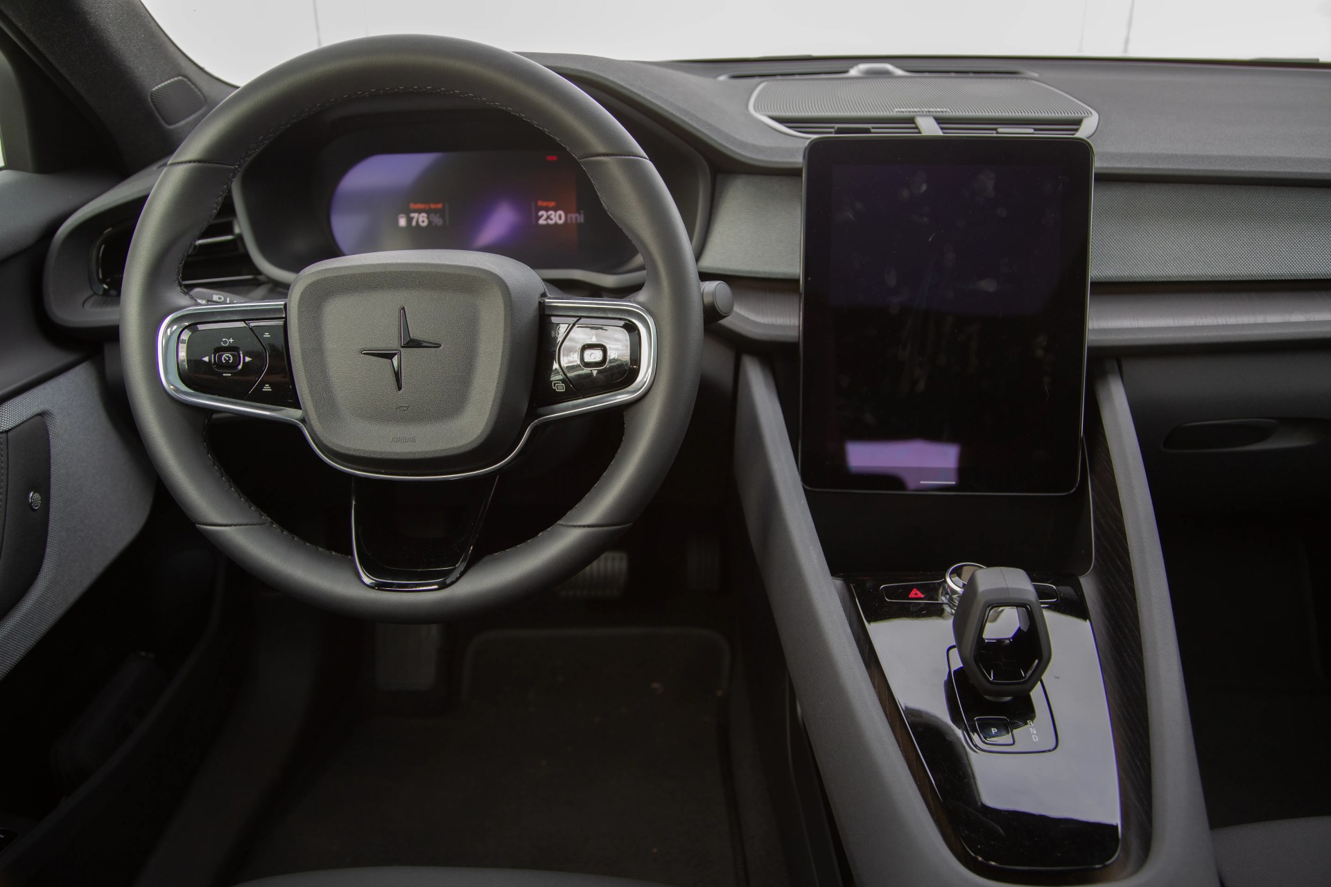 polestar 2 dashboard and instrument panel