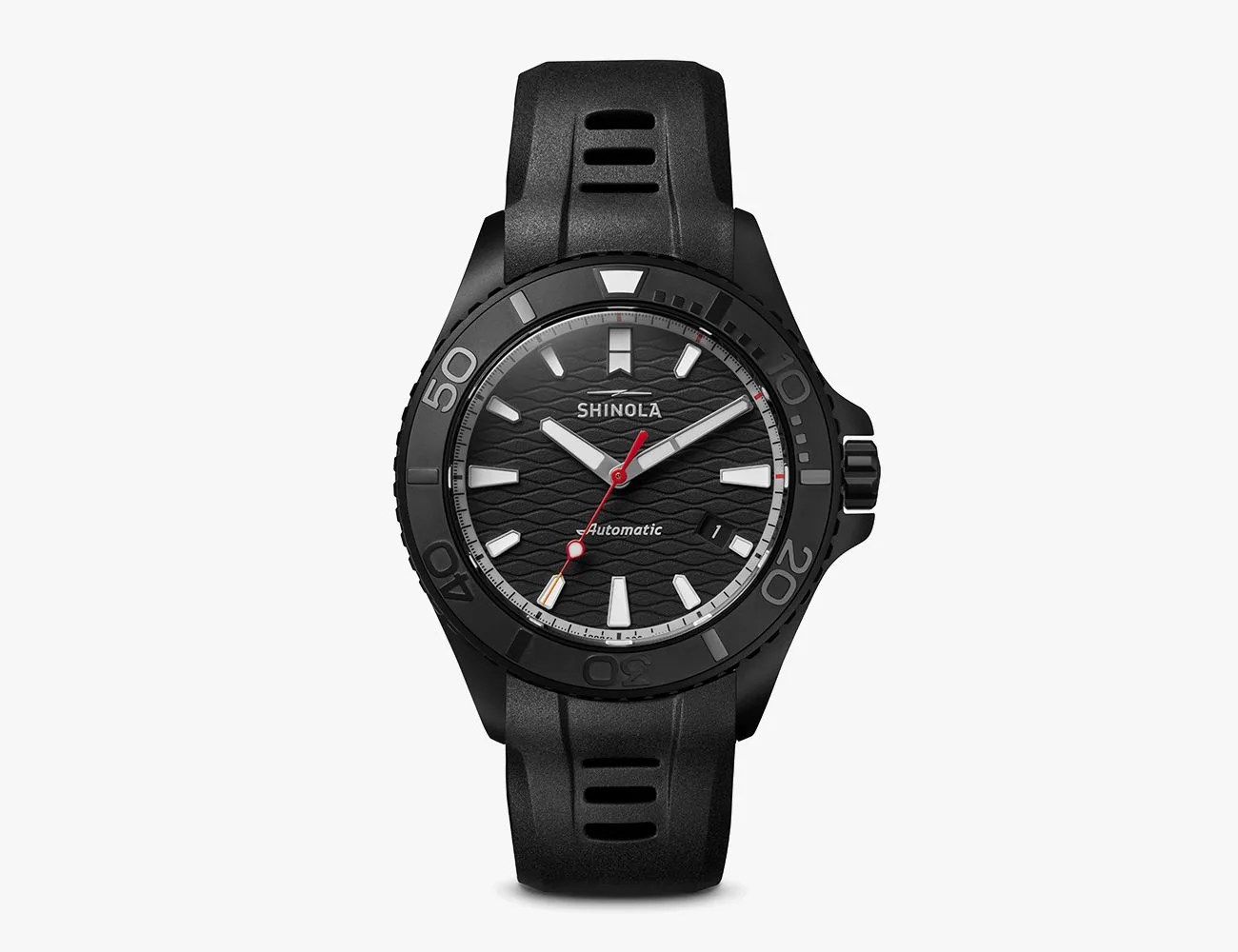 a black wrist watch