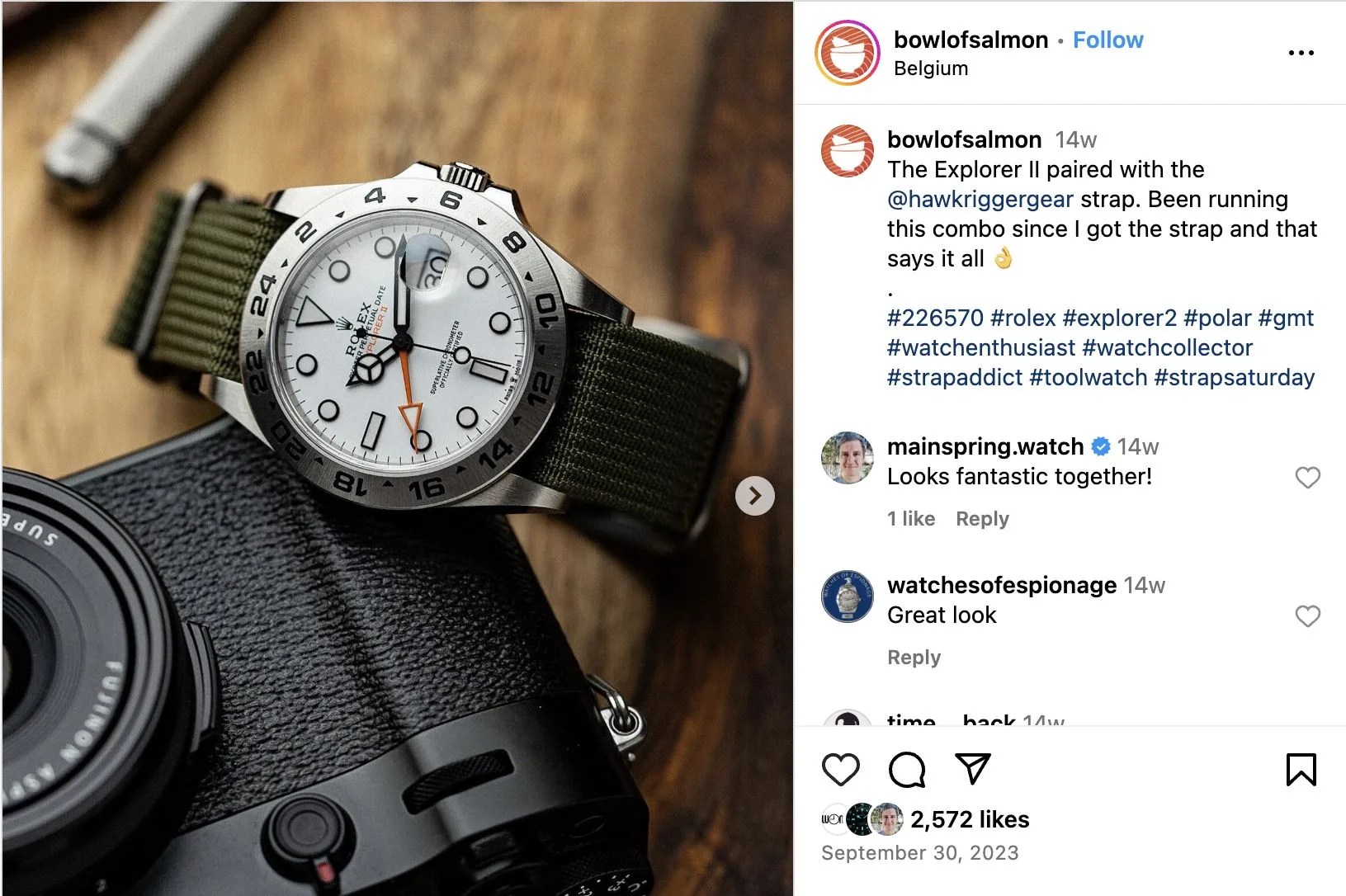 a watch on a table