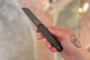 a person holding a knife