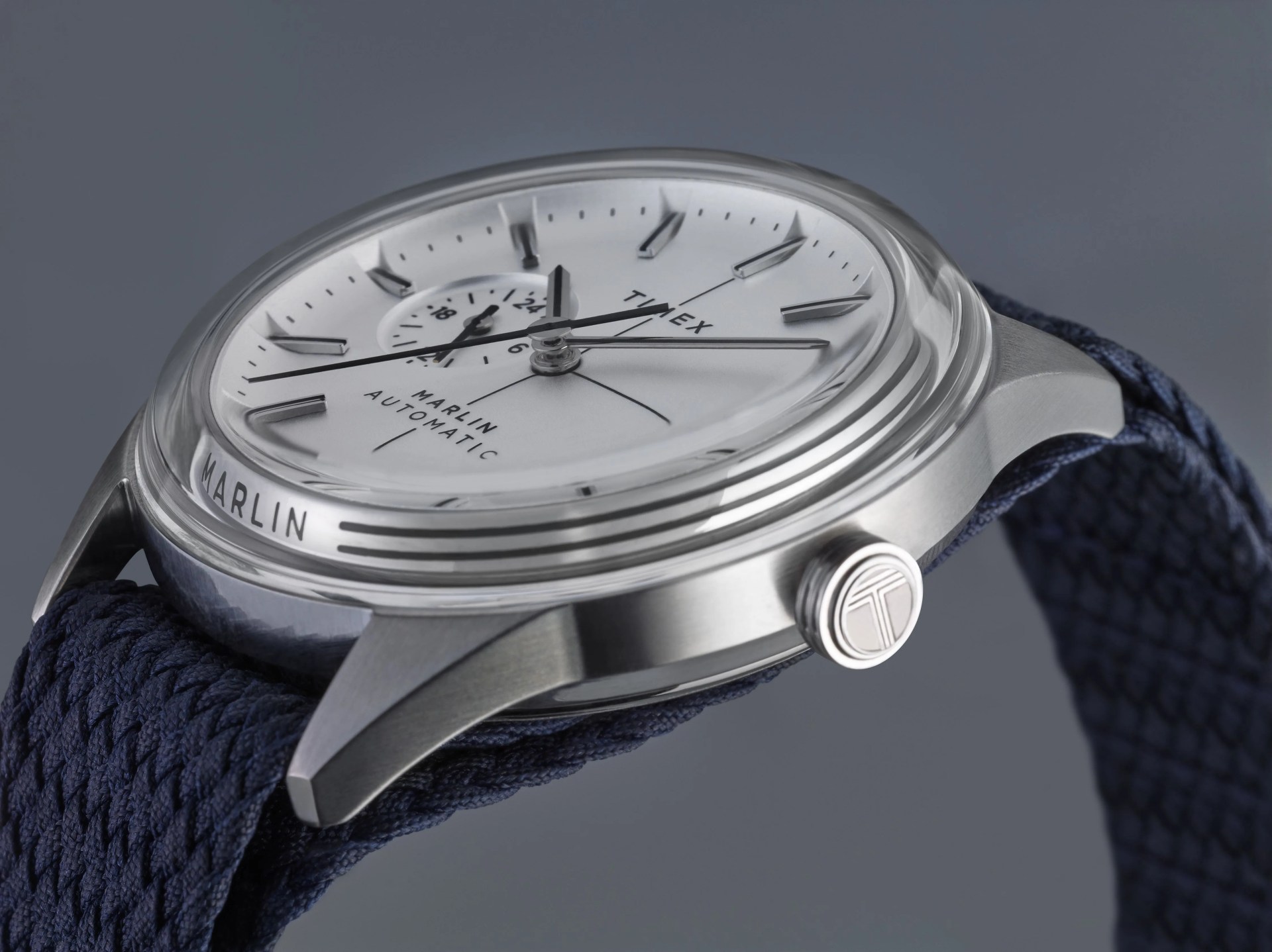 a silver timex watch