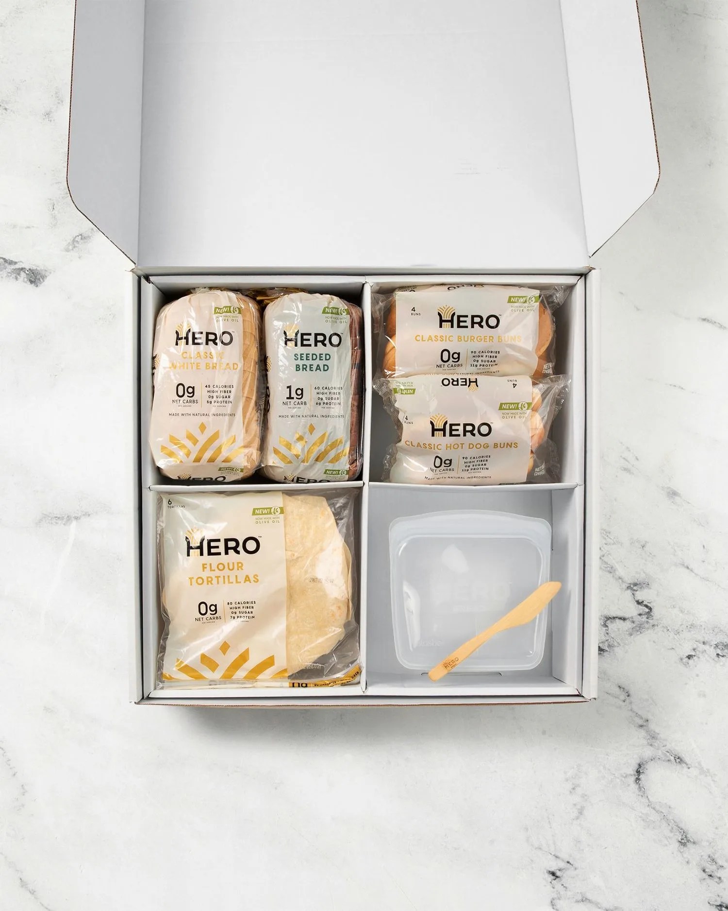 packages of bread in a box