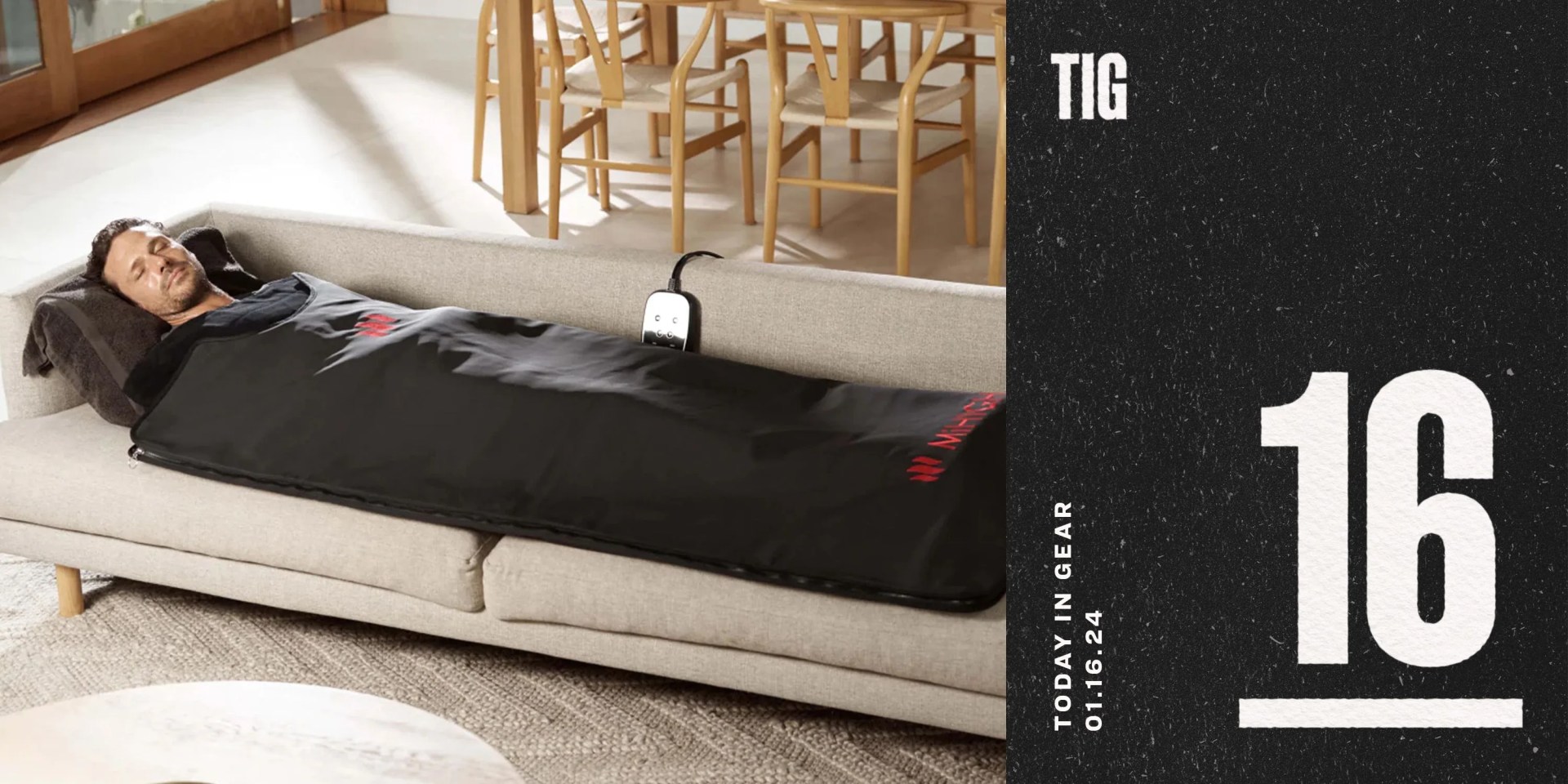 today in gear january 16 2024 a person resting in a mihigh infrared sauna blanket v2