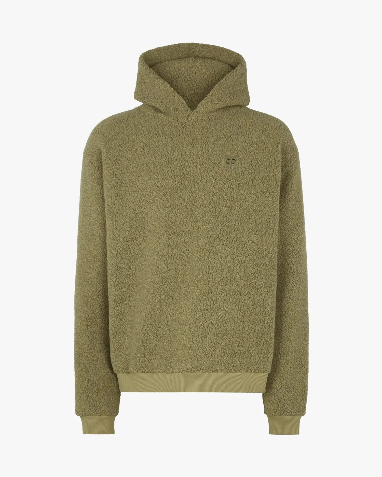 vioey hoodie made from recycled wool in the color tree