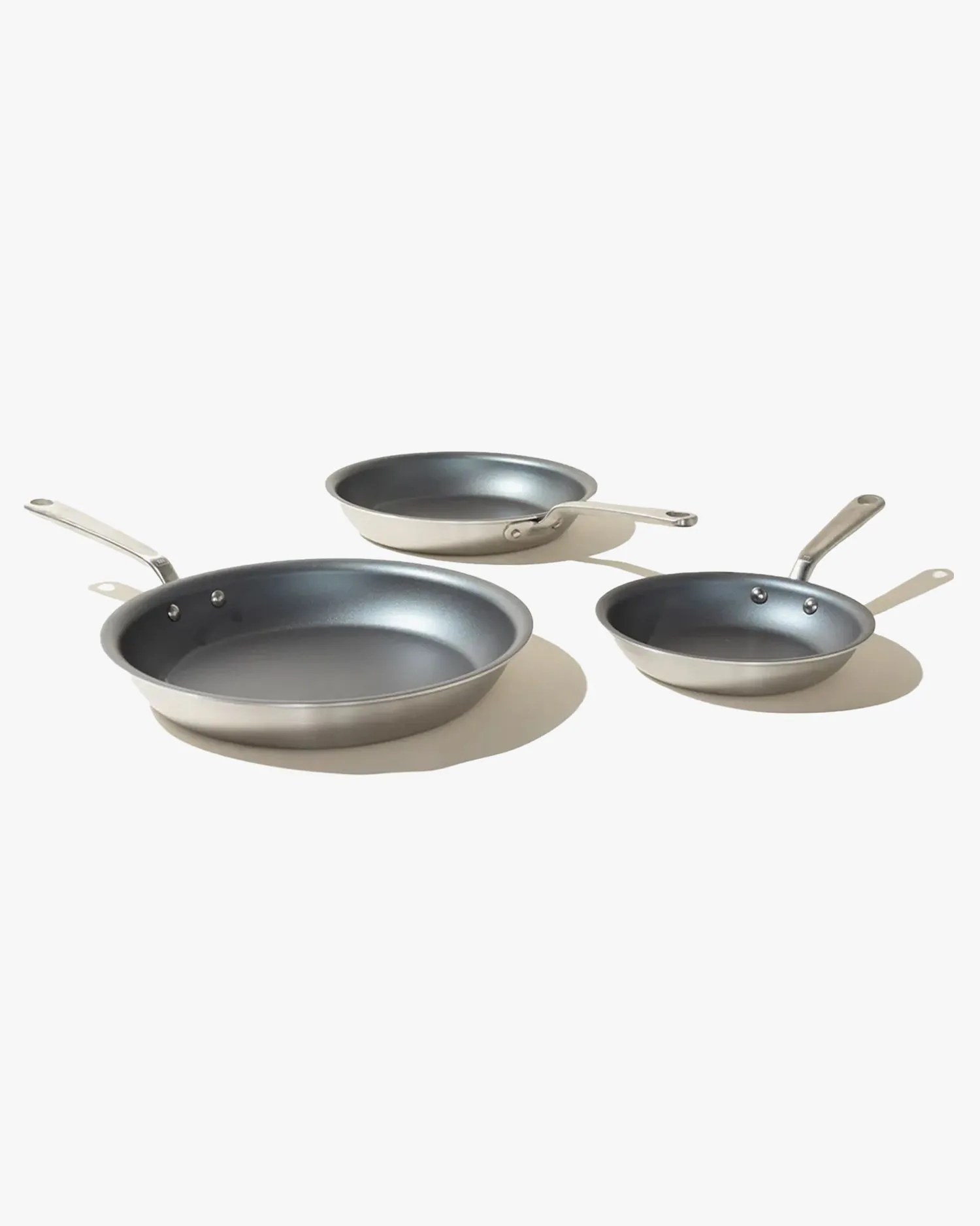 made in non stick frying pan 3 piece set