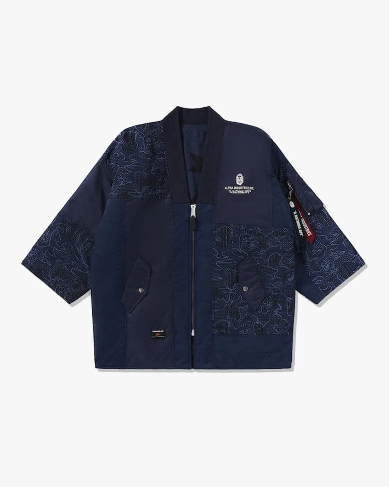 alpha x bape reversible kimono jacket