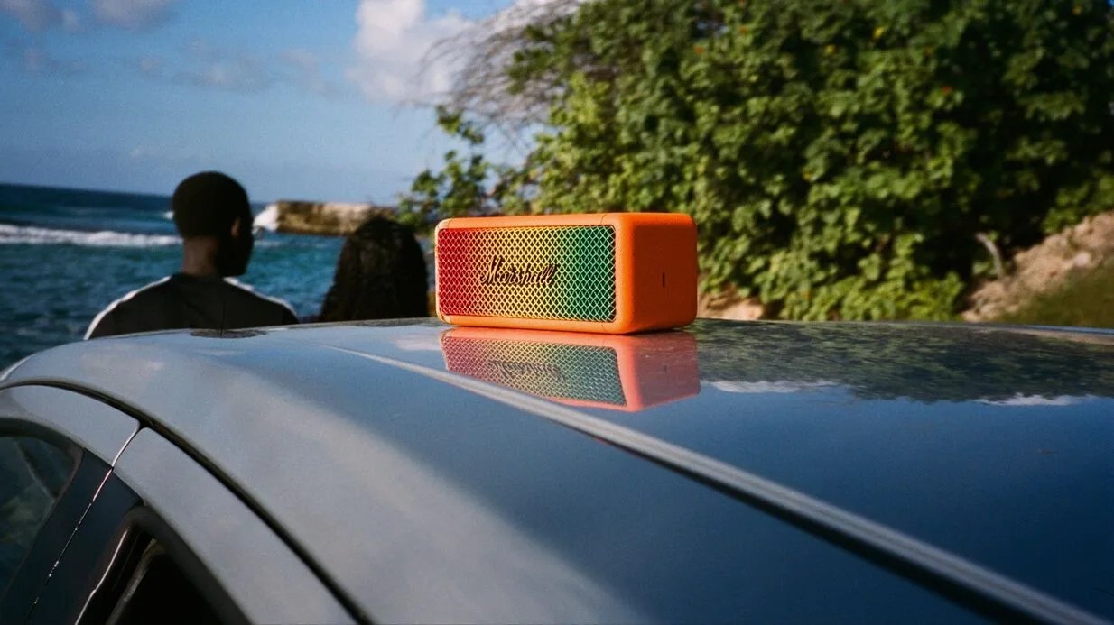 Marshall Emberton II Patta Edition Speaker on car