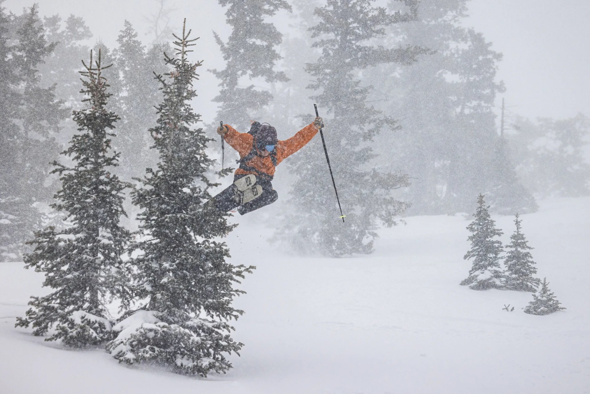 powder mountain skier