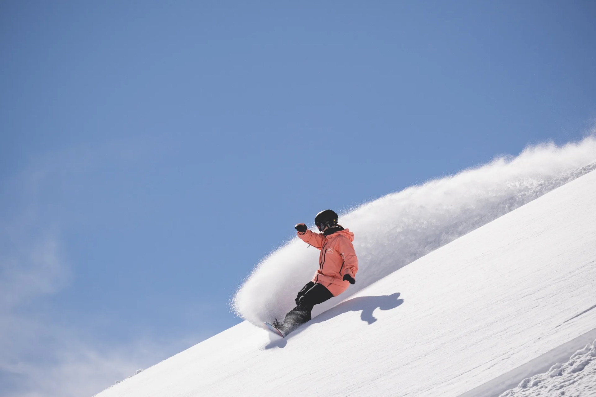 powder mountain snowboarder