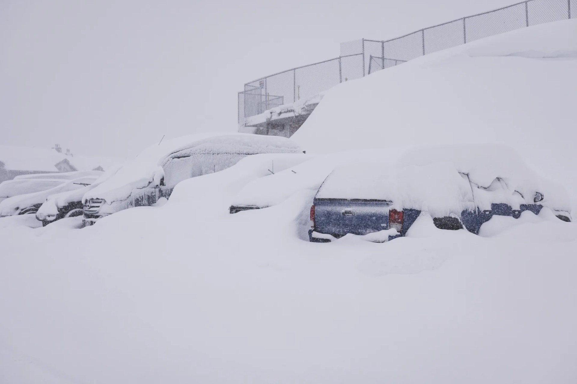 powder mountain parking lot covered in snow