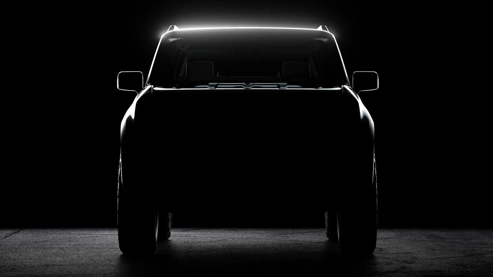 silhouette of scout pickup