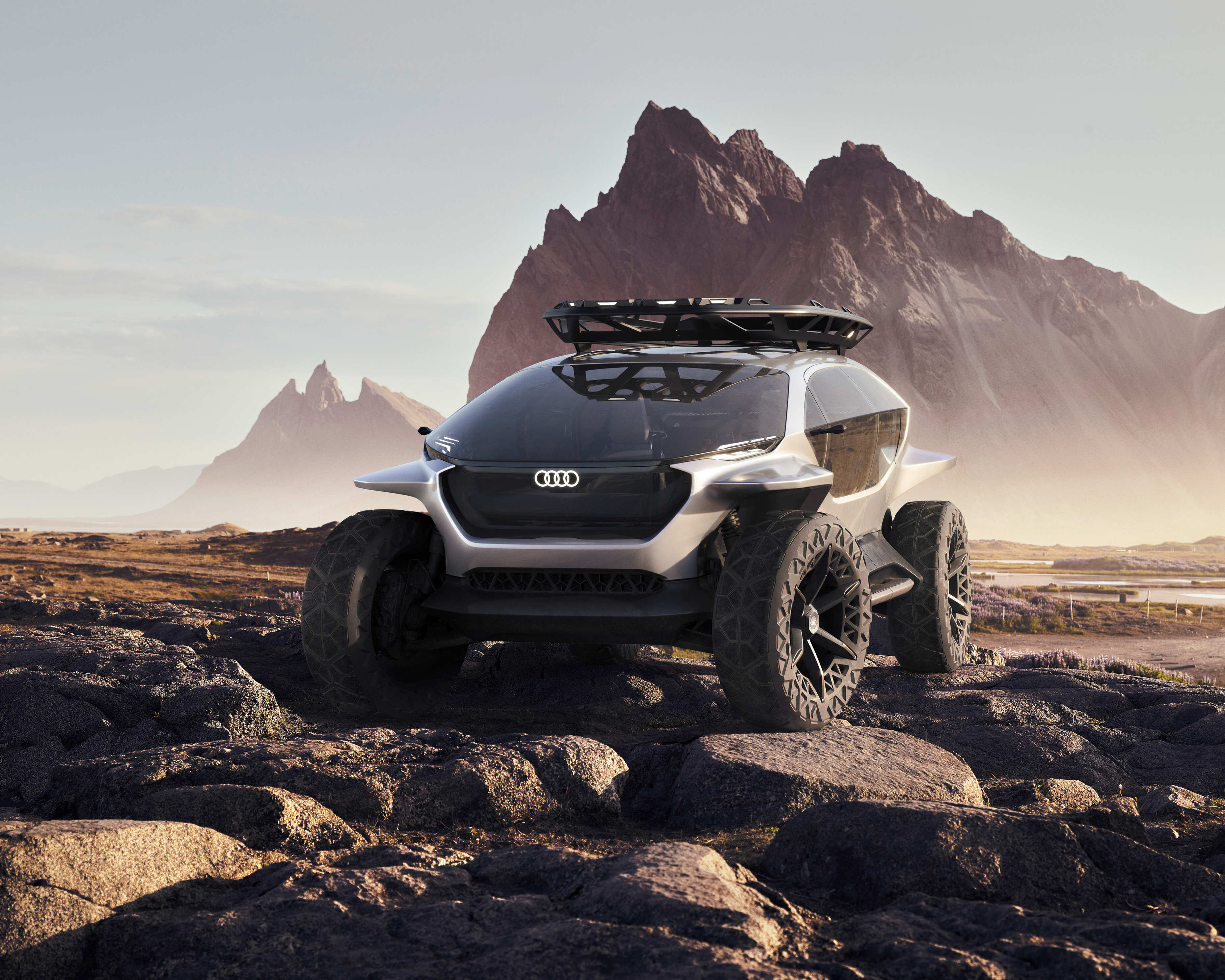 Audi AI Trail concept on rocks