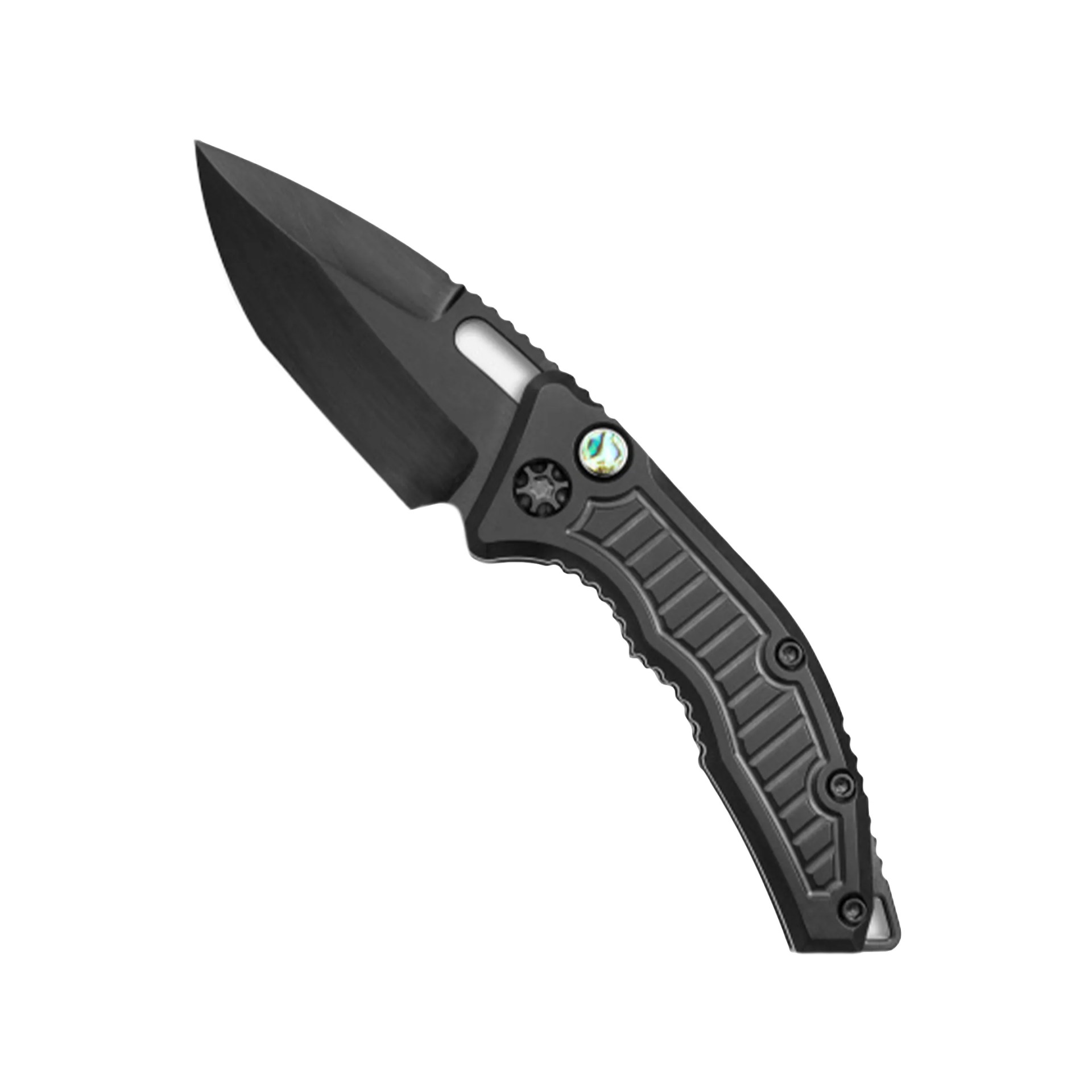 Heretic Medusa Custom Stealth Auto black knife