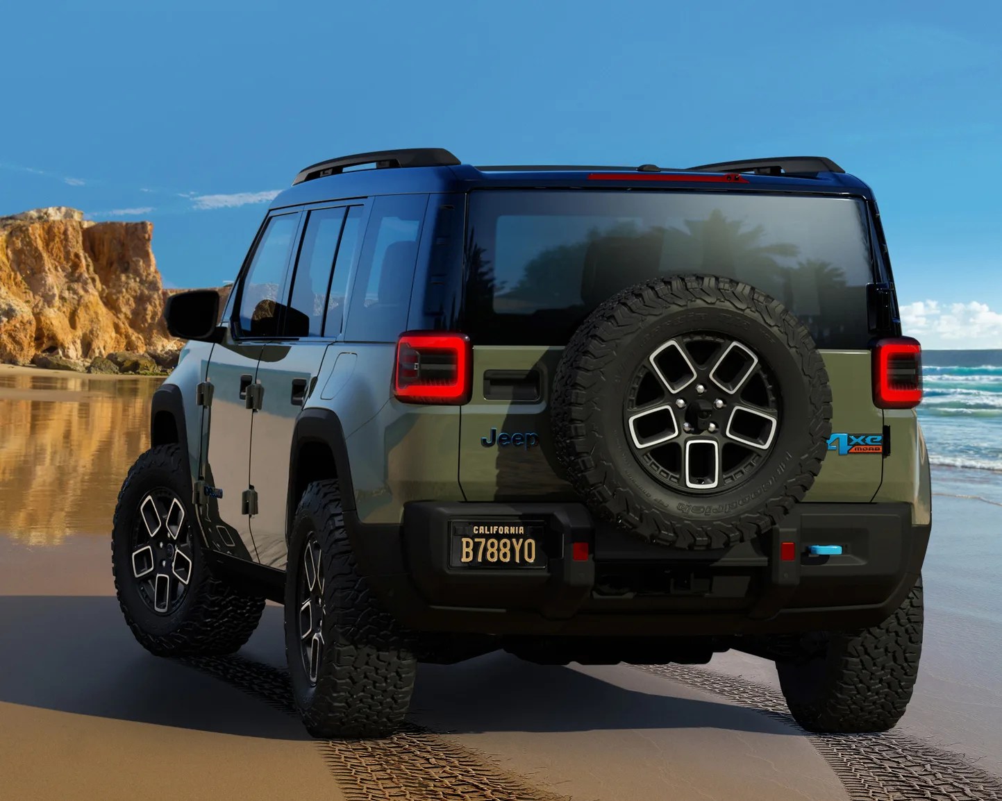 jeep recon on a beach