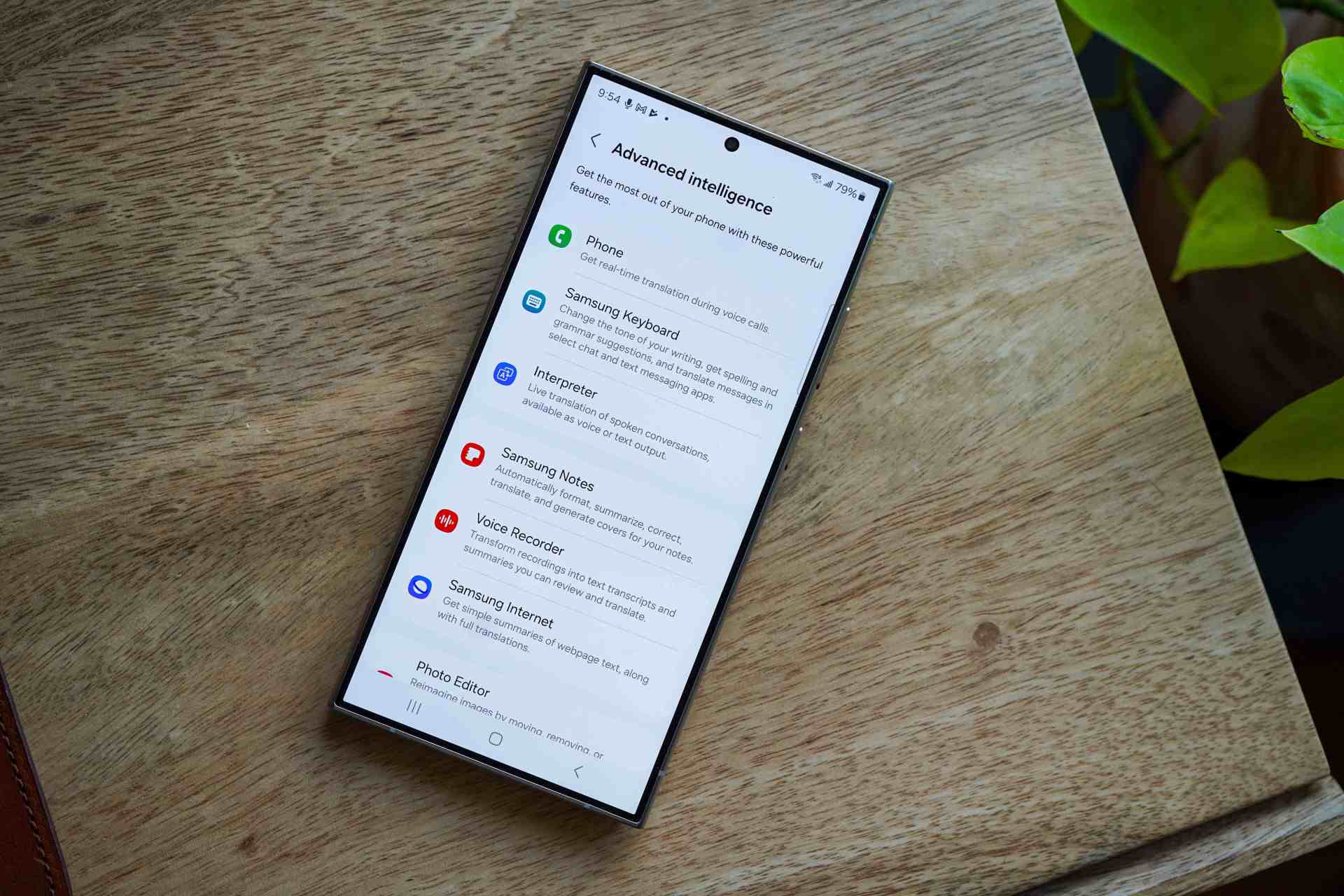 a samsung galaxy phone on a desk