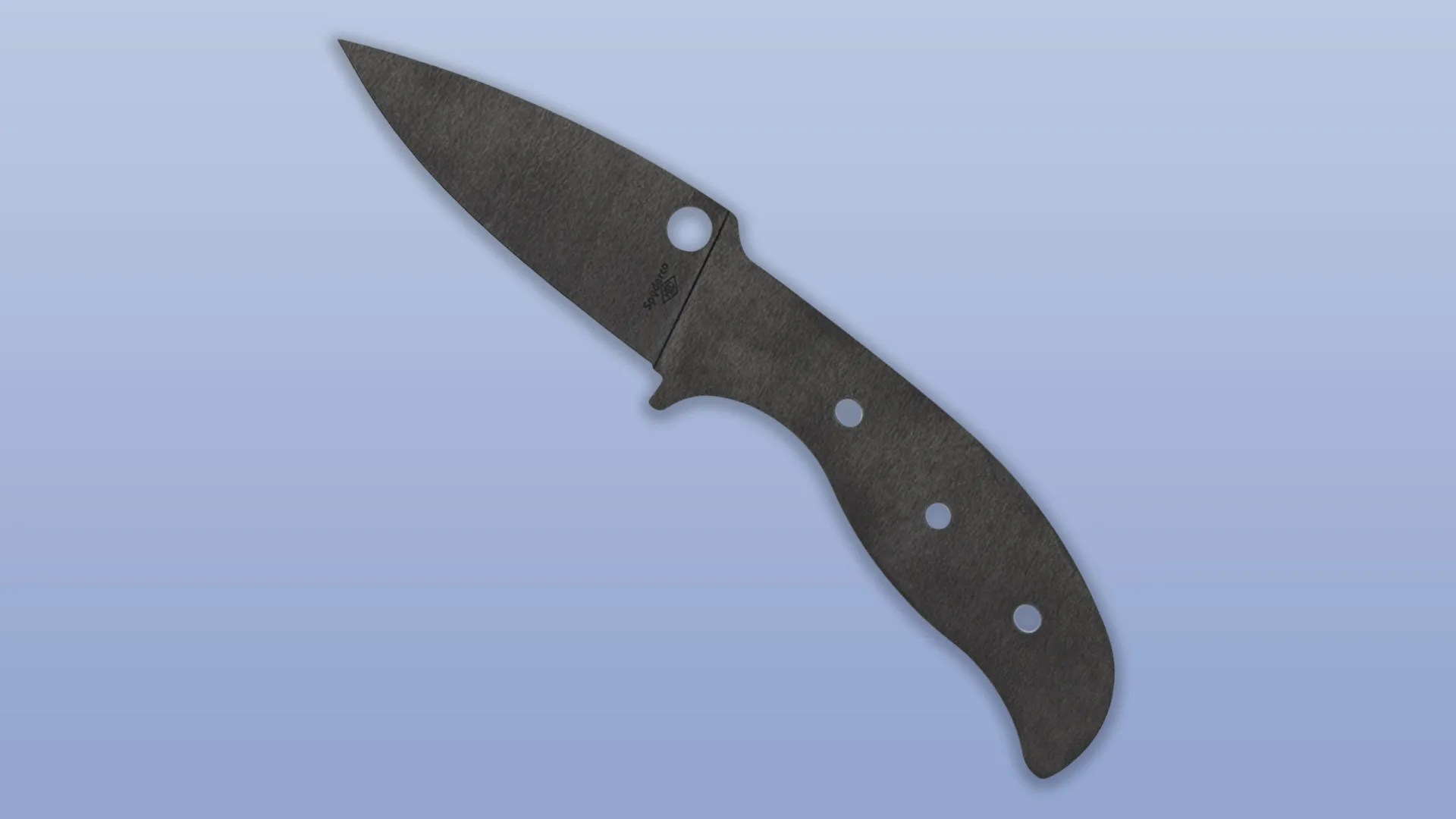 Spyderco mule team knife on a blue gradient background