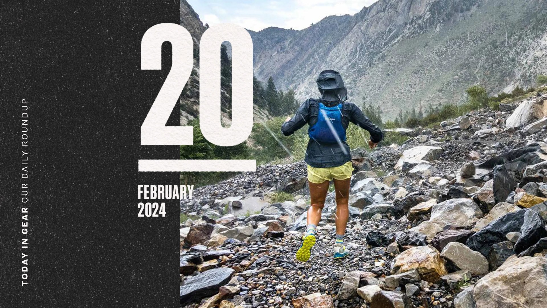 Today in Gear February 20 2024 person trail running wearing Patagonia Houdini jacket