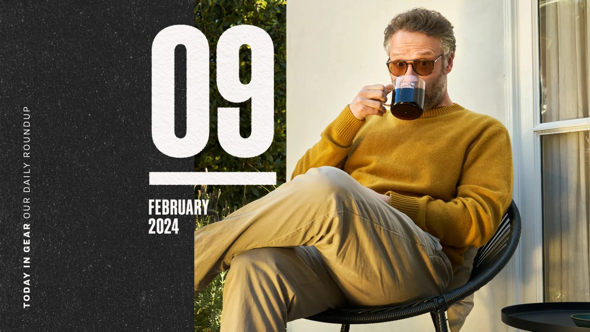 Today in Gear February 9 2024 man sitting drinking Cometeer coffee