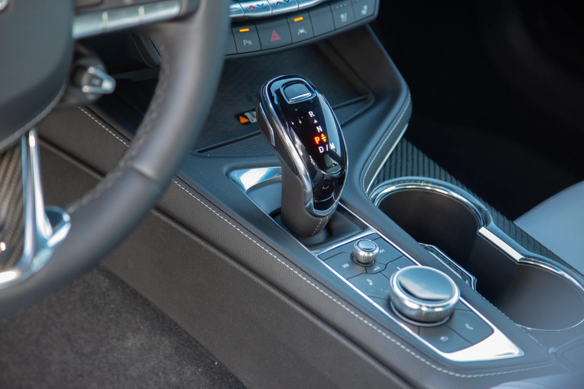shift lever of a cadillac ct4 v blackwing