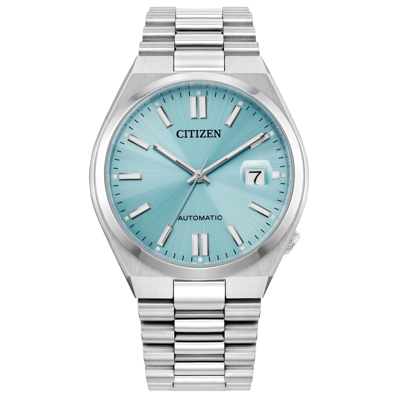 light blue watch