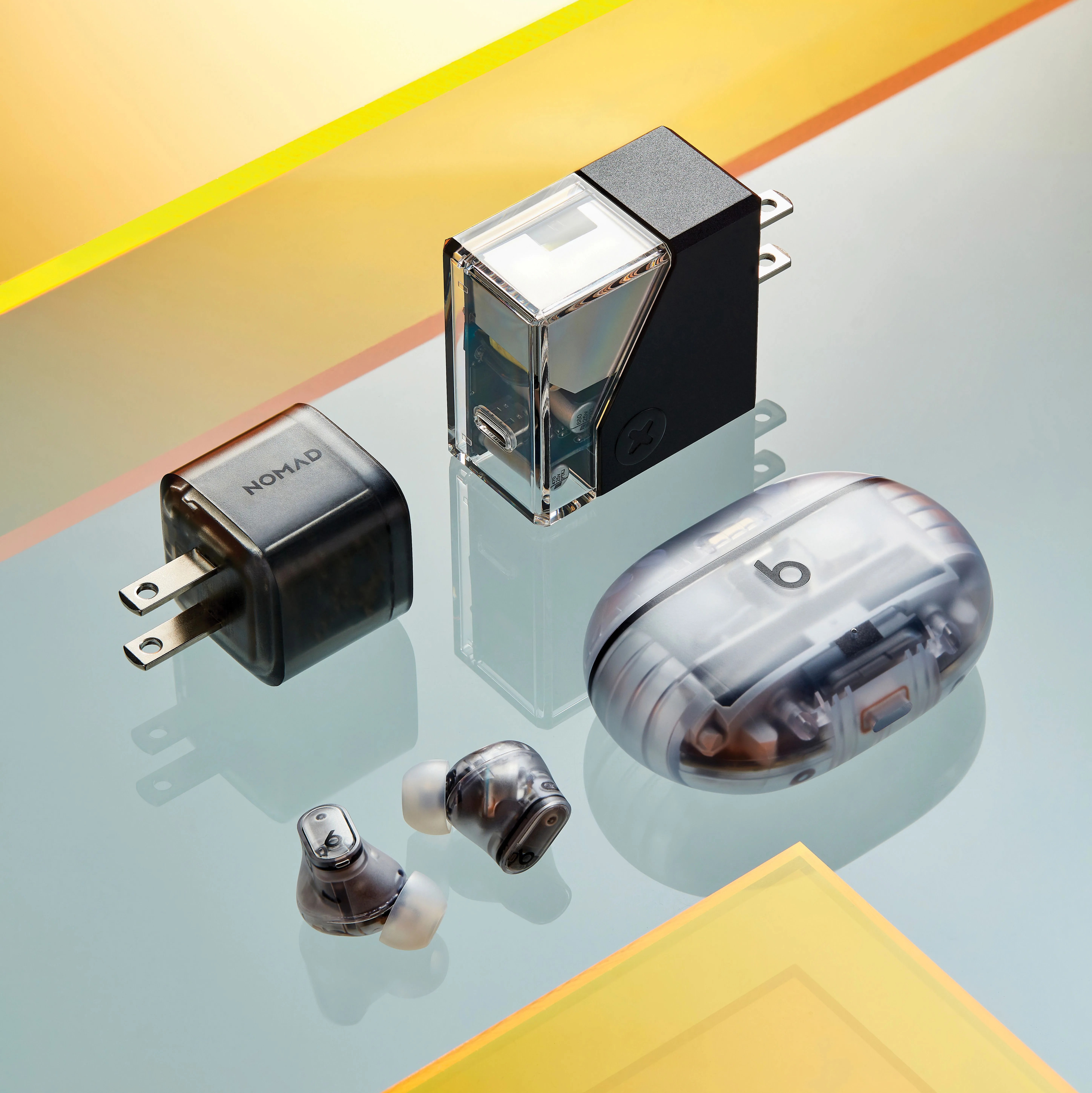 a bundle of transparent gadgets