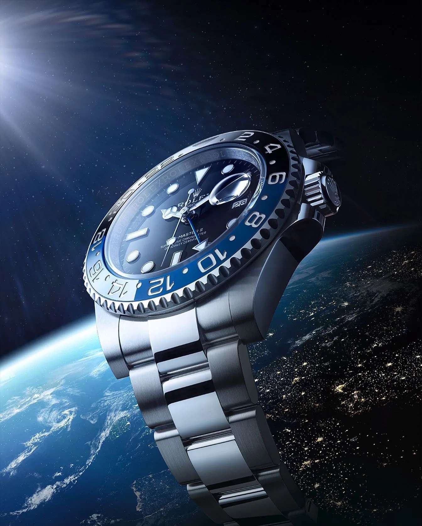 rolex watch in outer space