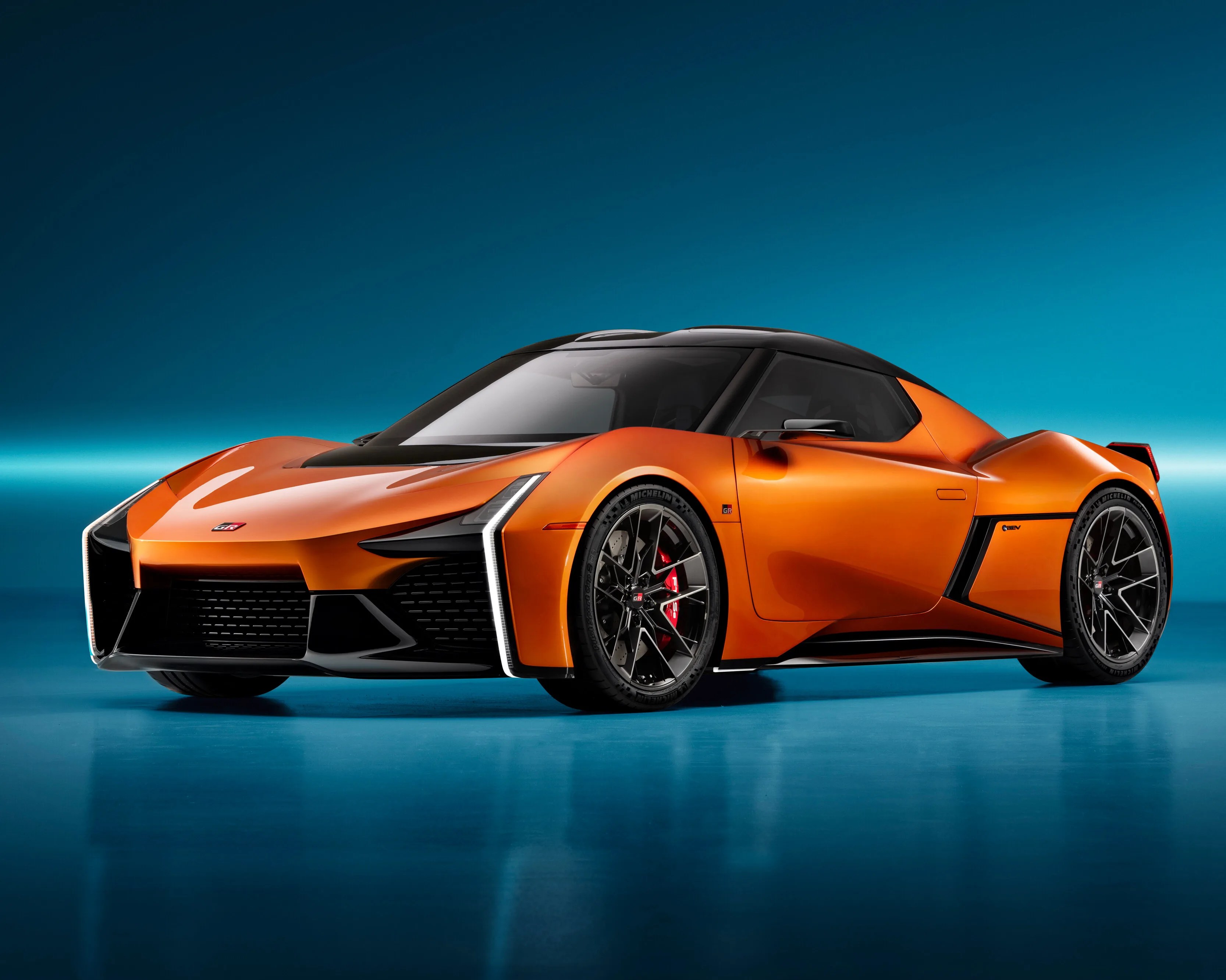 toyota ft-se sports car concept with computer generated background