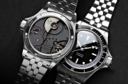 two dive watches seen from the front and rear