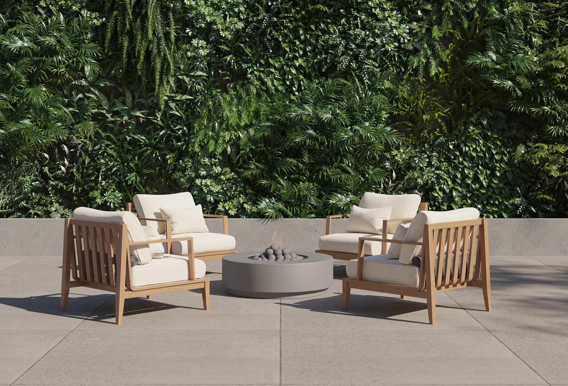 Outer Concrete Fire Pit Table