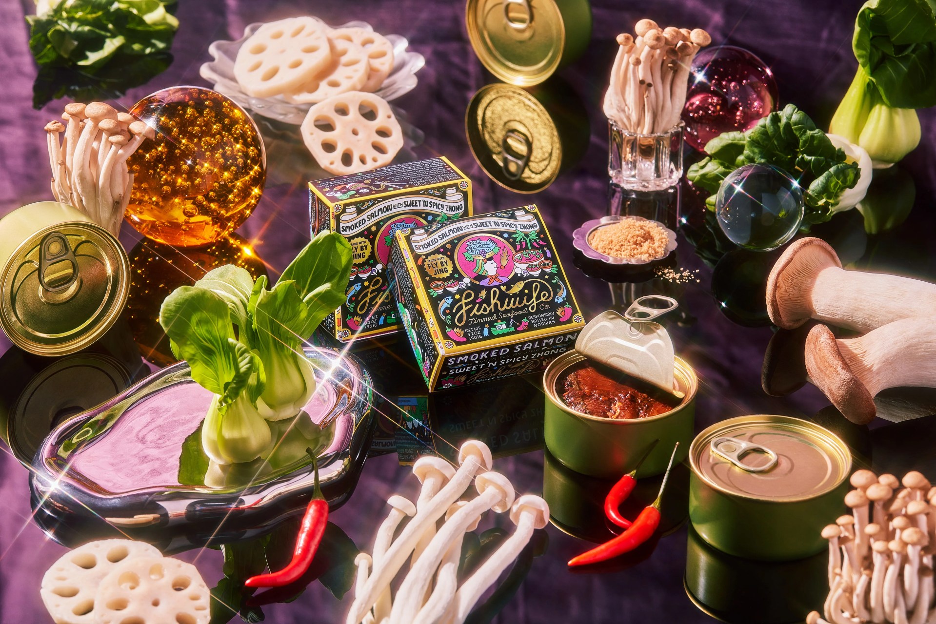 Fishwife Tinned Seafood Co spread on table