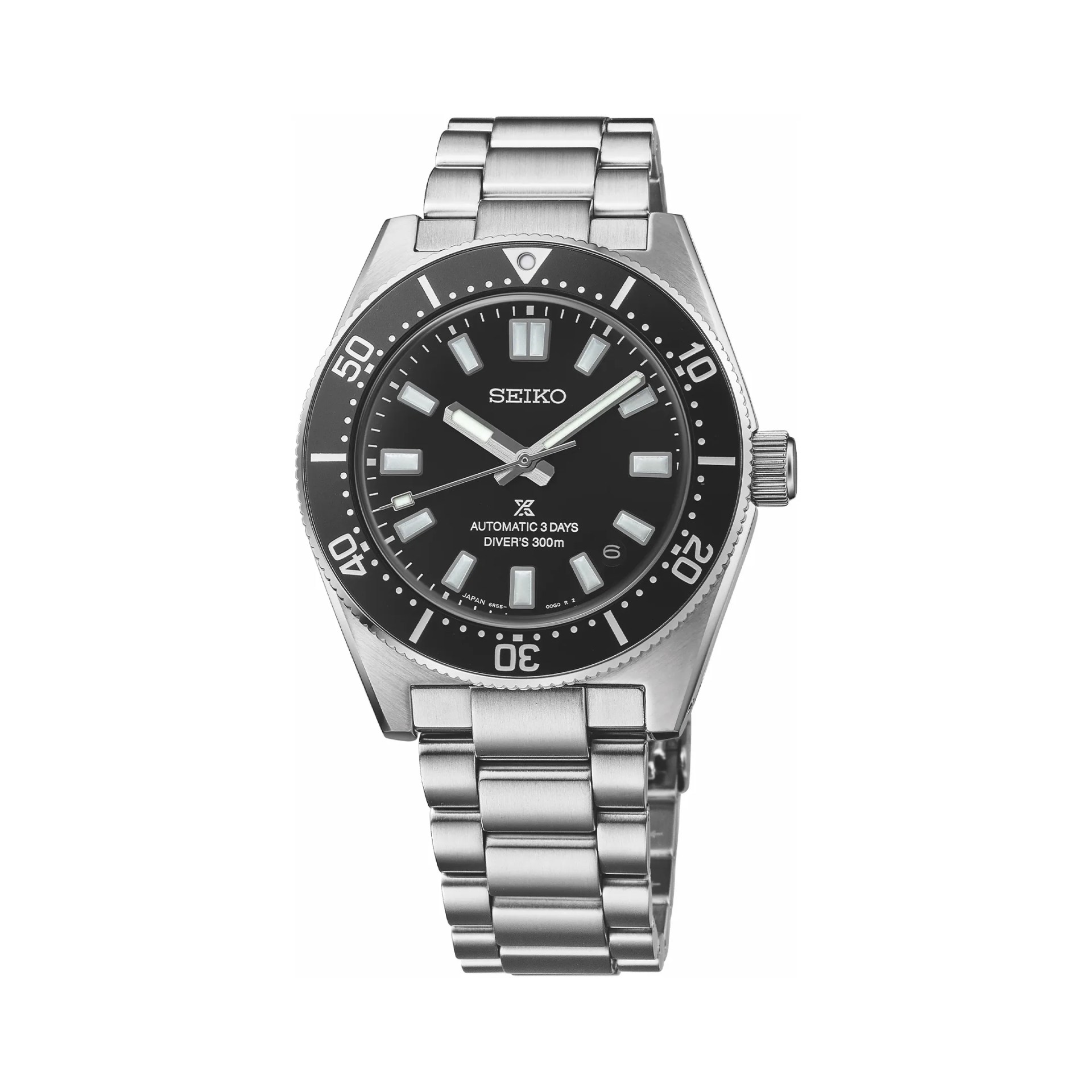silver and black Seiko Prospex 1965 Heritage Divers Watch