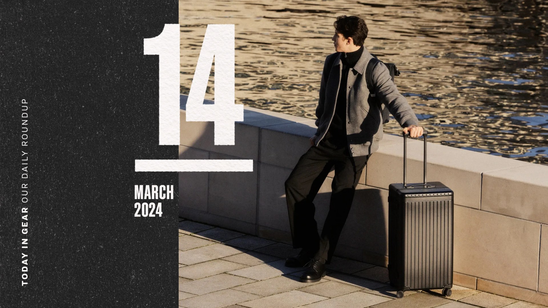 Today in Gear March 14 2024 man using Carl Friedrik Trunk suitcase