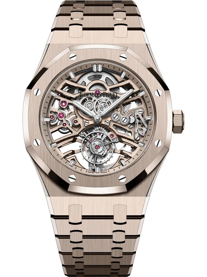 audemars piguet gold skeleton royal oak watch