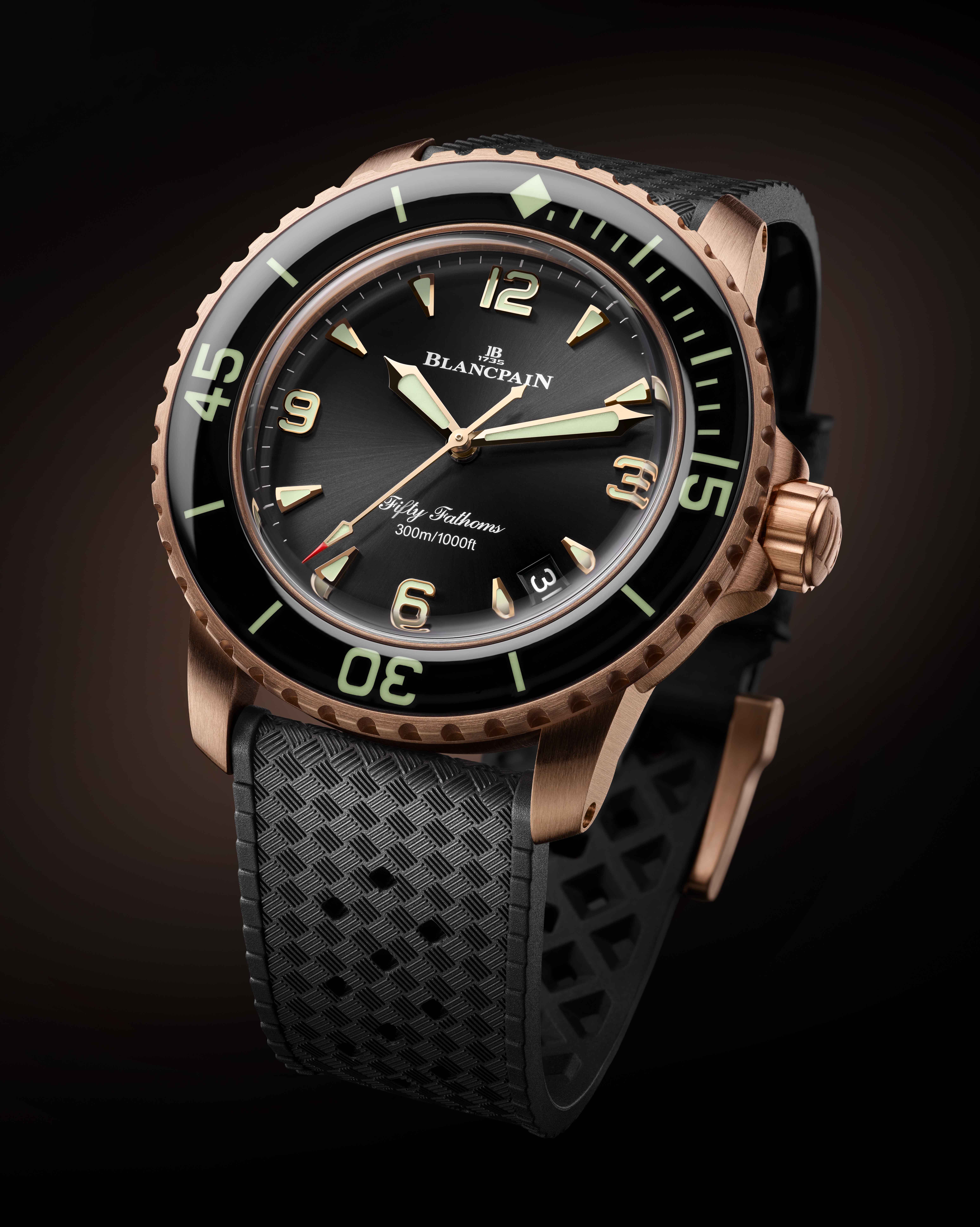 blancpain gold dive watch