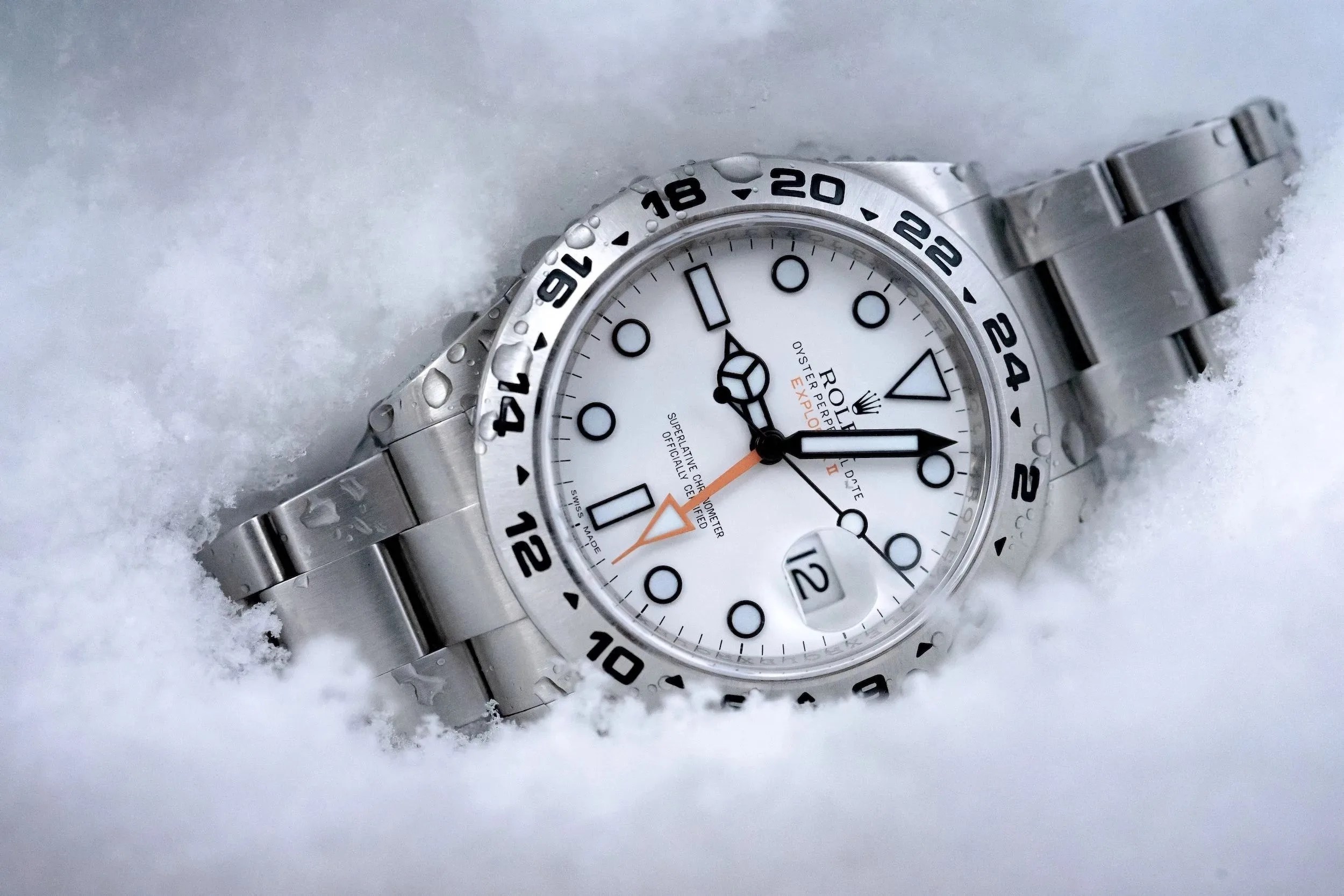 rolex watch in the snow